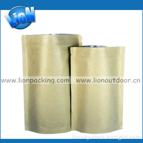 Ziplock Stand up Kraft Paper Pouch